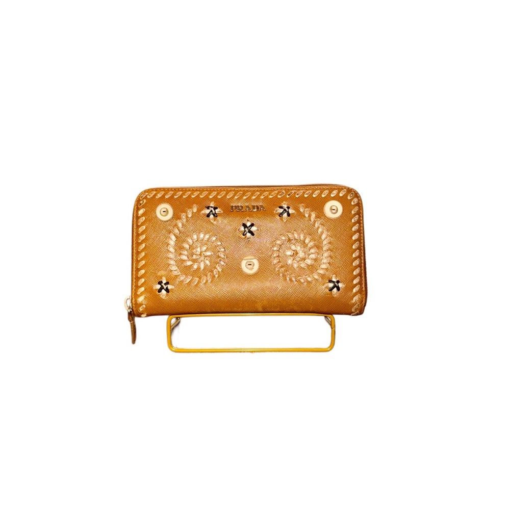 RARE vintage Prada Tan Leather Wallet